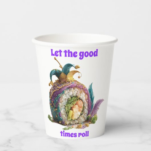 Let The Good Times Roll Mardi Gras Pappbecher (Vorderseite)