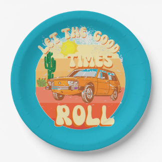 Let the good times roll vintage pappteller
