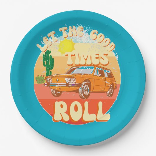 Let the good times roll vintage pappteller (Vorderseite)