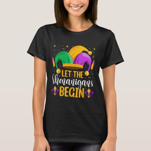 Let The Shenanigans Begin Fat Tuesday New Orleans  T-Shirt (Vorderseite)