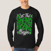 Let The Shenanigans Begin Funny Clover St Patricks T-Shirt (Vorderseite)