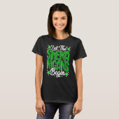 Let The Shenanigans Begin Funny Clover St Patricks T-Shirt (Vorne ganz)