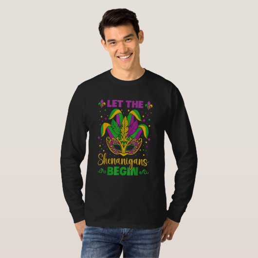 Let The Shenanigans Begin Mardi Gras 2023 Kids Men T-Shirt (Vorne ganz)