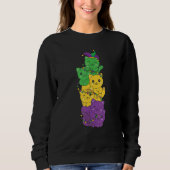 Let The Shenanigans Begin Mardi Gras Cat Sweatshirt (Vorderseite)