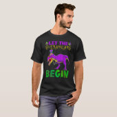 Let The Shenanigans Begin Mardi Gras Dinosaur Kids T-Shirt (Vorne ganz)