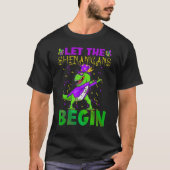 Let The Shenanigans Begin Mardi Gras Dinosaur Kids T-Shirt (Vorderseite)