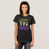 Let The Shenanigans Begin Mardi Gras Gnomes Kids M T-Shirt (Vorne ganz)