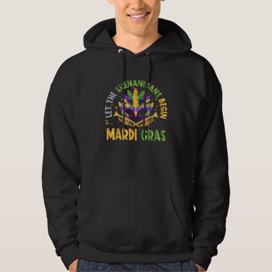 Let The Shenanigans Begin Mardi Gras Kids Men Wome Hoodie (Vorderseite)