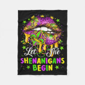 Let The Shenanigans Begin Mardi Gras Lips Girl Wom Fleecedecke (Vorderseite)