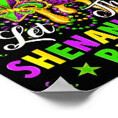 Let The Shenanigans Begin Mardi Gras Lips Girl Wom Poster (Ecke)