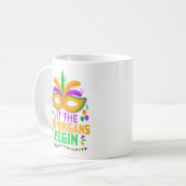 Let The Shenanigans Begin Mardi Gras Mask Kaffeetasse (Vorderseite Links)