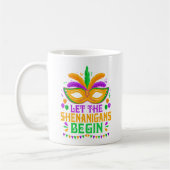 Let The Shenanigans Begin Mardi Gras Mask Kaffeetasse (Links)