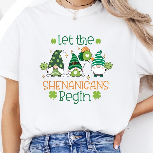 Let the Shenanigans Begin St. Patrick’s Day Gnomes T-Shirt