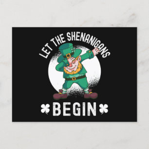 Let The Shenanigans Begin - St Patricks Day Postkarte
