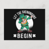 Let The Shenanigans Begin - St Patricks Day Postkarte (Vorderseite)