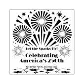 Let the Sparks Fly America's 250th Celebration Art Gummistempel (Prägung)
