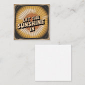 Let The Sunshine In Quadratische Visitenkarte (Vorne/Hinten)