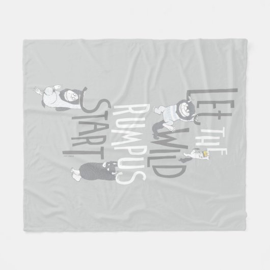 Let the Wild Rumpus Start Fleecedecke (Vorderseite (Horizontal))