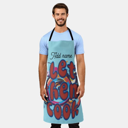 Let Them Cook Personalized Kitchen Schürze (Getragen)