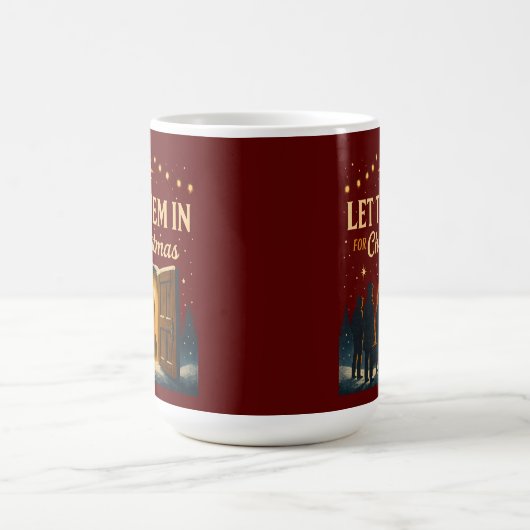 Let Them In for Christmas Design Kaffeetasse (Mittel)