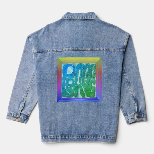 “Let There Be Peace” Denim Jean Jacket Jeansjacke (Rückseite)