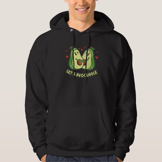 Let us Avocuddle Heart Cuddle Vegan Vegetarian Avo Hoodie (Vorderseite)
