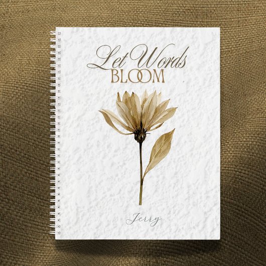 Let Words Bloom  – Pressed Floral Writing  Notizblock