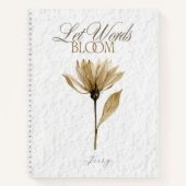 Let Words Bloom  – Pressed Floral Writing  Notizblock (Vorderseite)