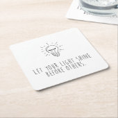 Let You Light Shine Before Others Rechteckiger Pappuntersetzer (angewinkelt)