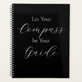 'Let Your Compass Be Your Guide' Phrase White Planer (Vorderseite)