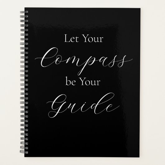 'Let Your Compass Be Your Guide' Phrase White  Planer (Vorderseite)