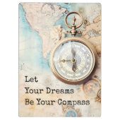 Let Your Dreams Be Your Compass Klemmbrett (Rückseite)