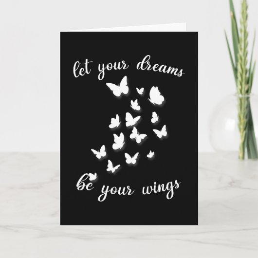 Let Your Dreams Be Your Wings Karte (Vorderseite)