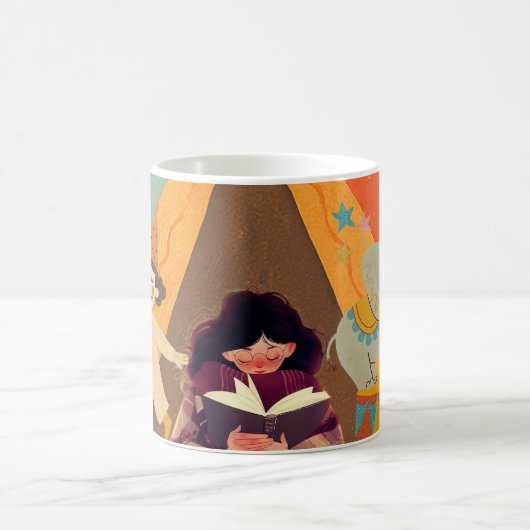 Let Your Imagination Roam - Retro Circus Storytime Kaffeetasse (Mittel)