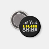 Let Your Light Shine Bible Verse Black and Yellow Magnet (Vorderseite/Rückseite)