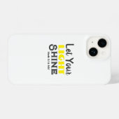 Let Your Light Shine Bible Verse Yellow Cute iPhone Hülle (Rückseite (Horizontal))