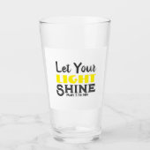 Let Your Light Shine Bible Verse Yellow Cute White Glas (Vorderseite)