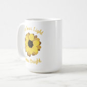 Let Your Light Shine Bright Sunflower Kaffeetasse (Vorderseite Links)