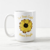 Let Your Light Shine Bright Sunflower Kaffeetasse (Links)