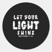 Let Your Light Shine - Christmas Light  Runder Aufkleber (Vorderseite)