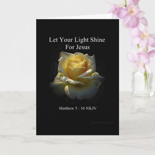 Let Your Light Shine Faith Card by Stan Karte (Orchidee)