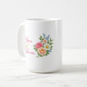 Let Your Soul Bloom – Minimalist White Inspiration Kaffeetasse (Vorderseite Links)