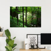 Letchworth Bridge Green Forest 36" x 24" Poster (Heimbüro)