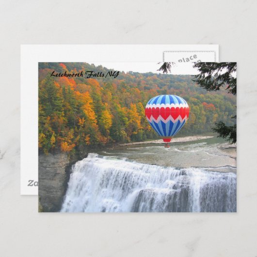 Letchworth Falls NY Postkarte (Vorne/Hinten)