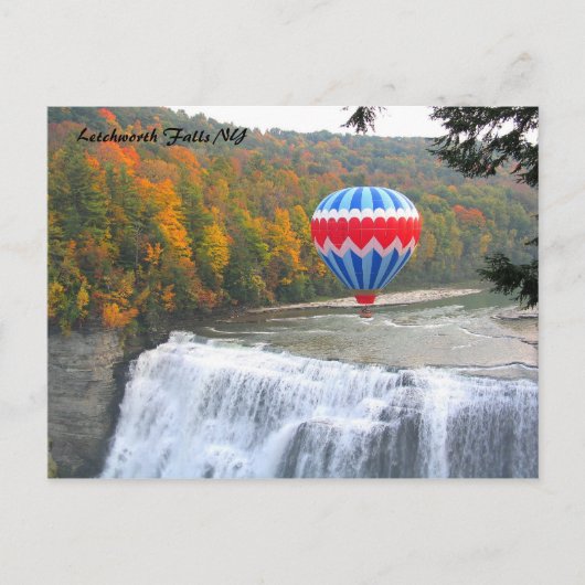 Letchworth Falls NY Postkarte (Vorderseite)