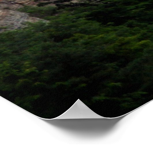 Letchworth Staat Park Hoch- und Mittelwasserfälle Poster (Ecke)