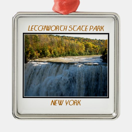 Letchworth Staat Park Middle Falls Ornament Aus Metall (Vorne)