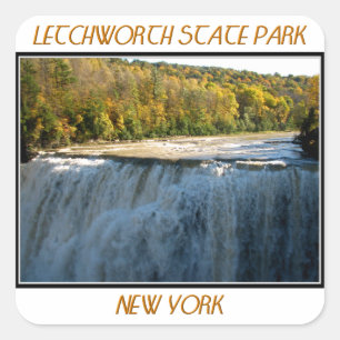 Letchworth Staat Park Middle Falls Quadratischer Aufkleber