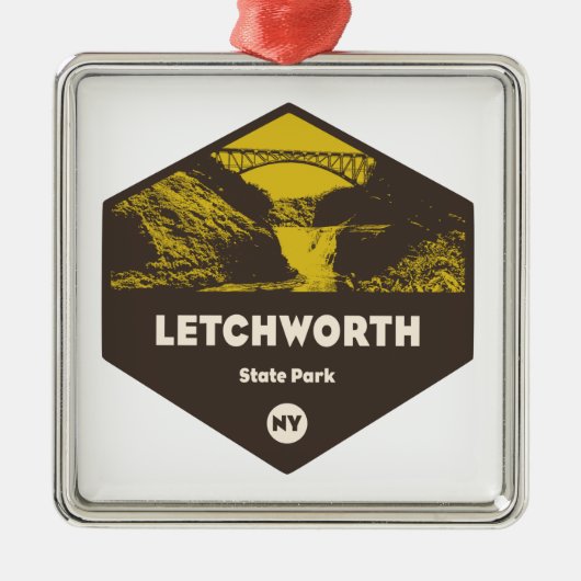 Letchworth Staat Park New York Ornament Aus Metall (Vorne)