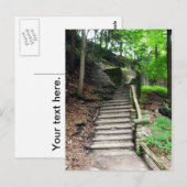 Letchworth Staat Park Treppen Treppen, um die Wass Postkarte (Vorne/Hinten)